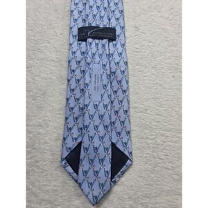 Jim Valvano V Foundation 100% Silk Tie Blue Cancer Awareness Ribbon Pattern...